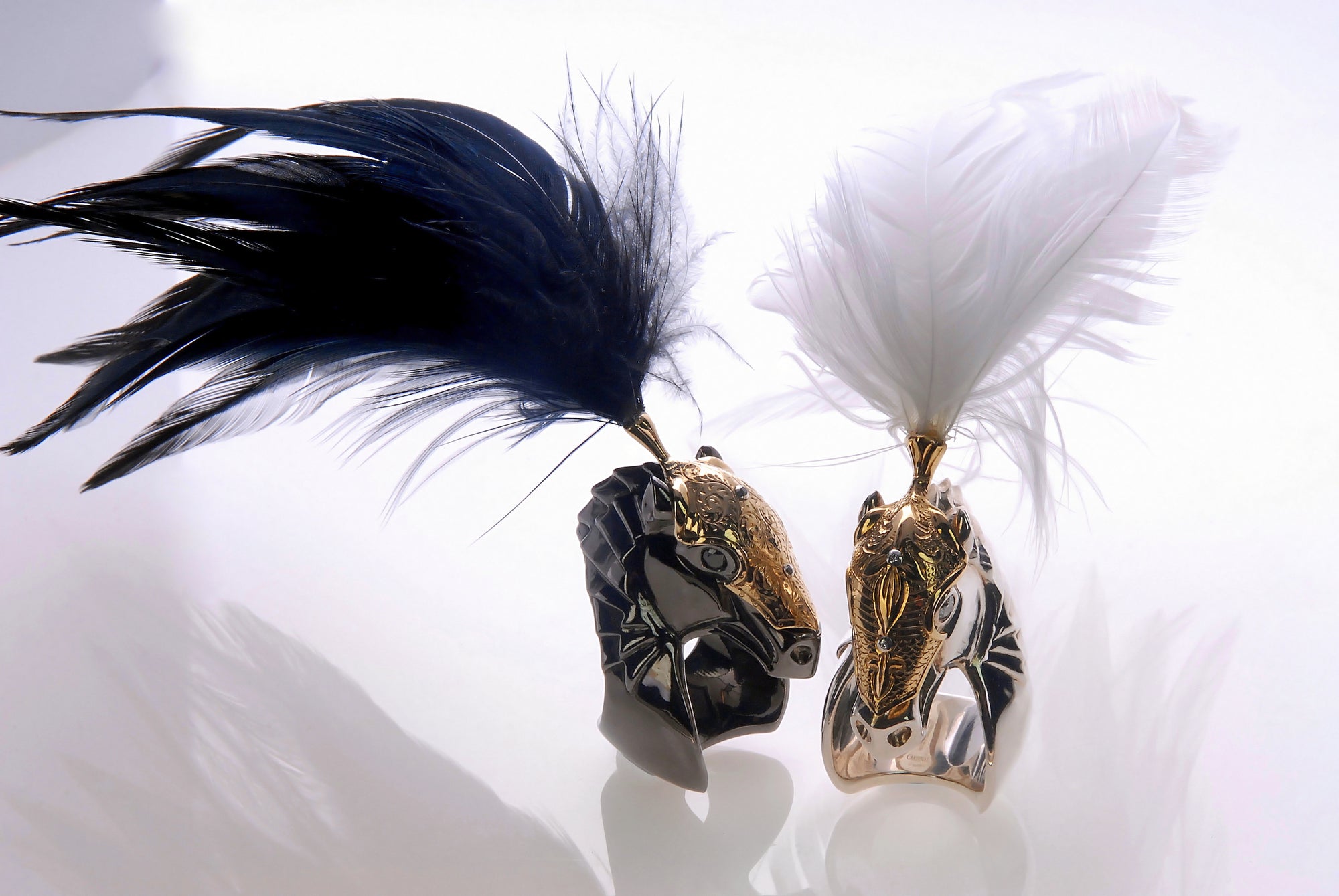 Goldsmith :IN-RESIDENCE | Armoured Horse & Feathers Ring