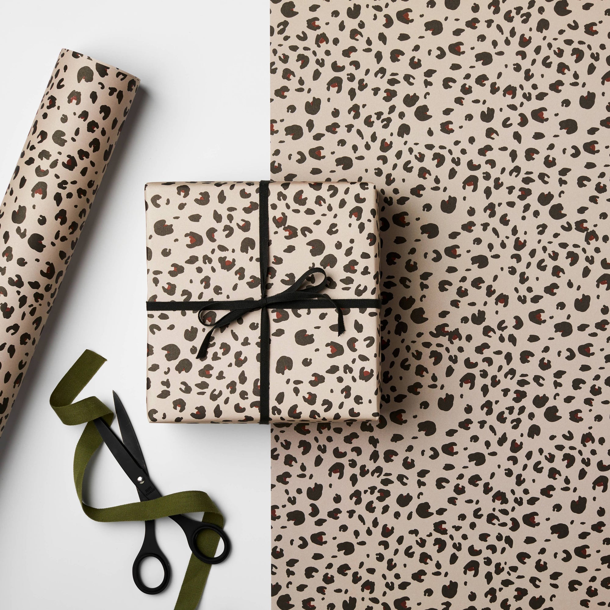 LEOPARD PRINT GIFT WRAP | Cream