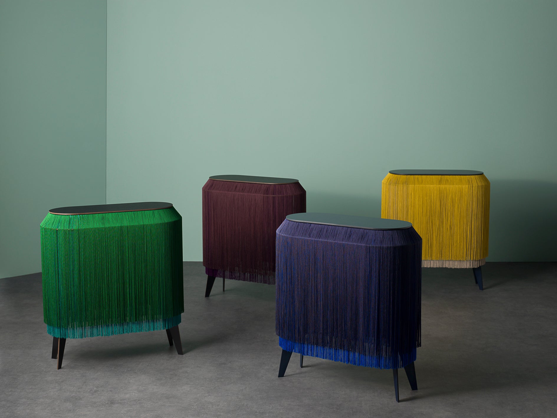 IBRIDE BABY ALPAGA Bedside Cabinet | Chic Gold