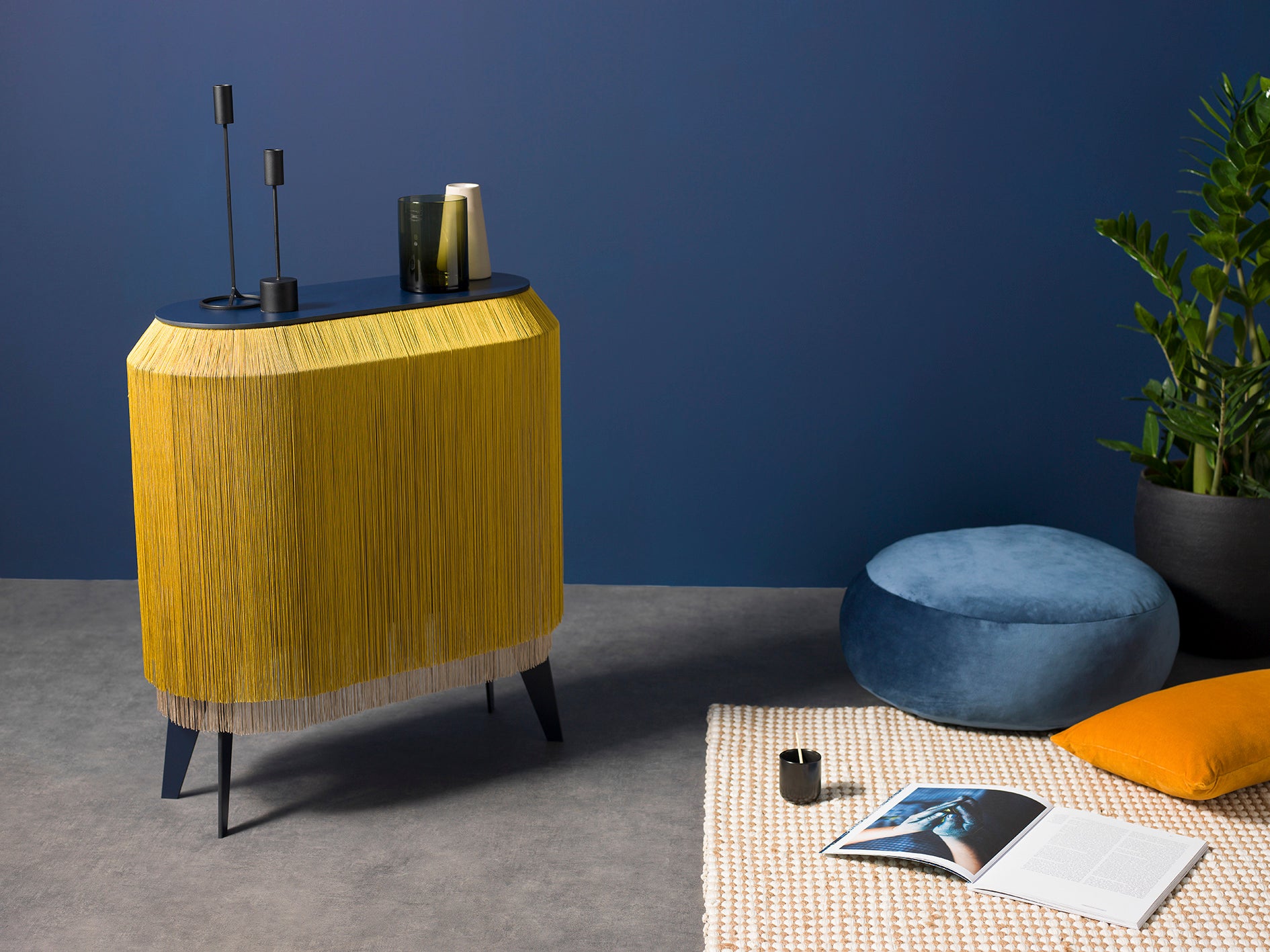 IBRIDE BABY ALPAGA Bedside Cabinet | Chic Gold