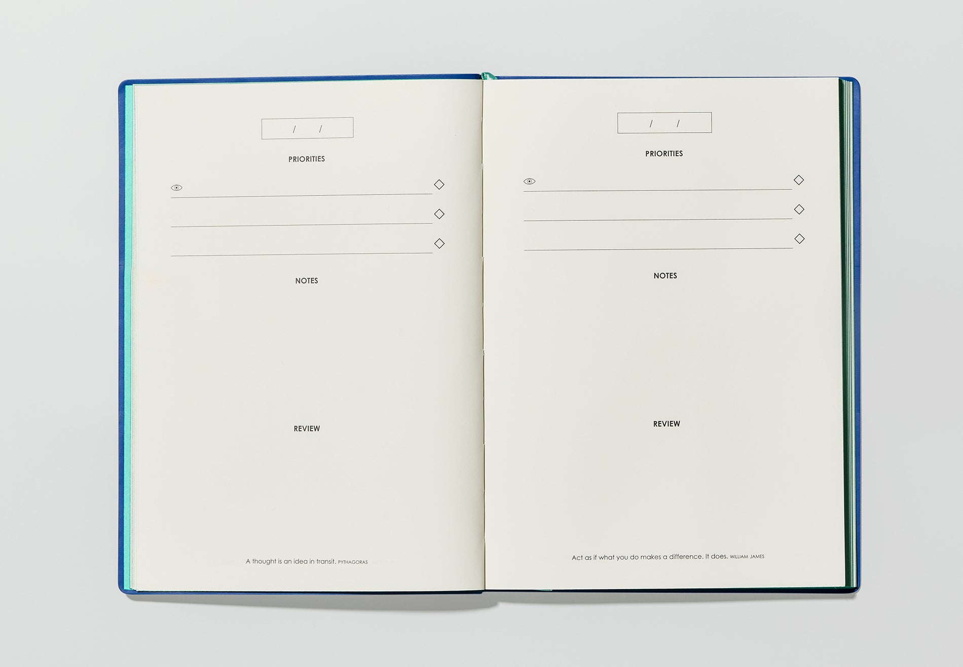 RAMA Daily Review Planner | Dark Blue