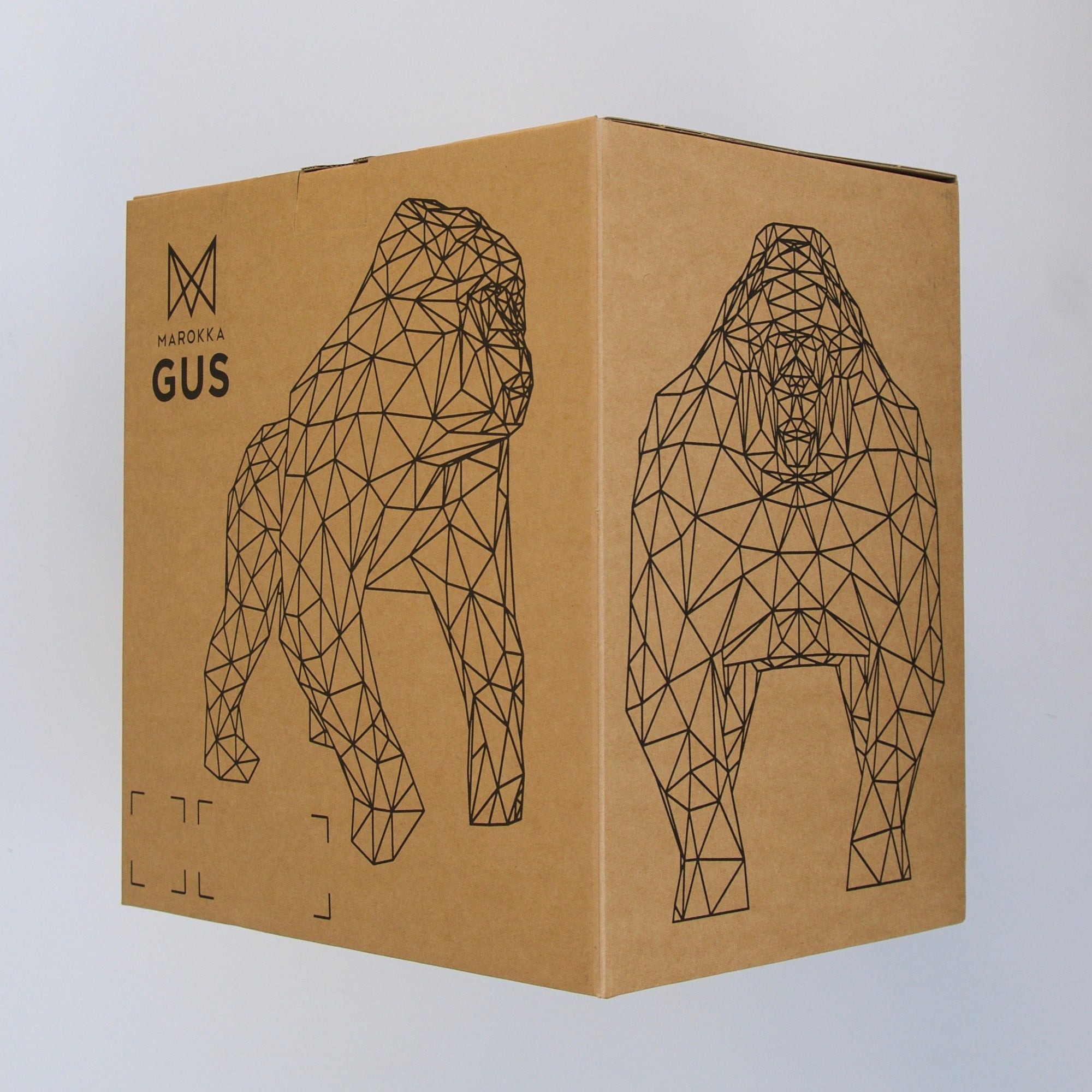 MAROKKA Gus Gorilla Sculpture, Light Grey