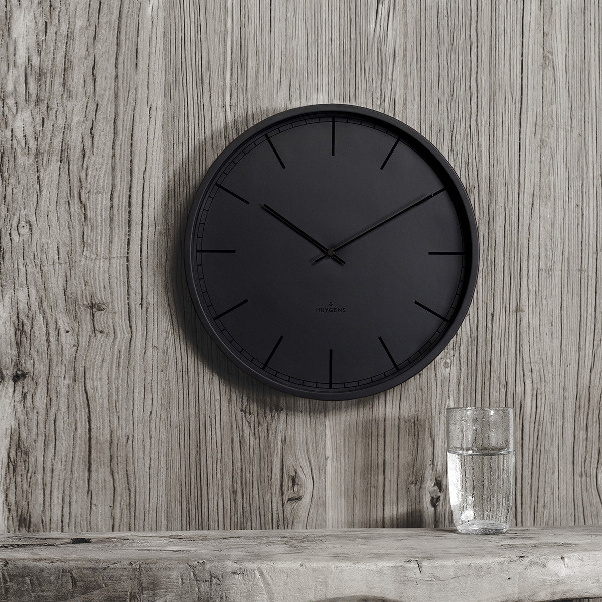 HUYGENS Tone Series Wall Clock | Black 45cm