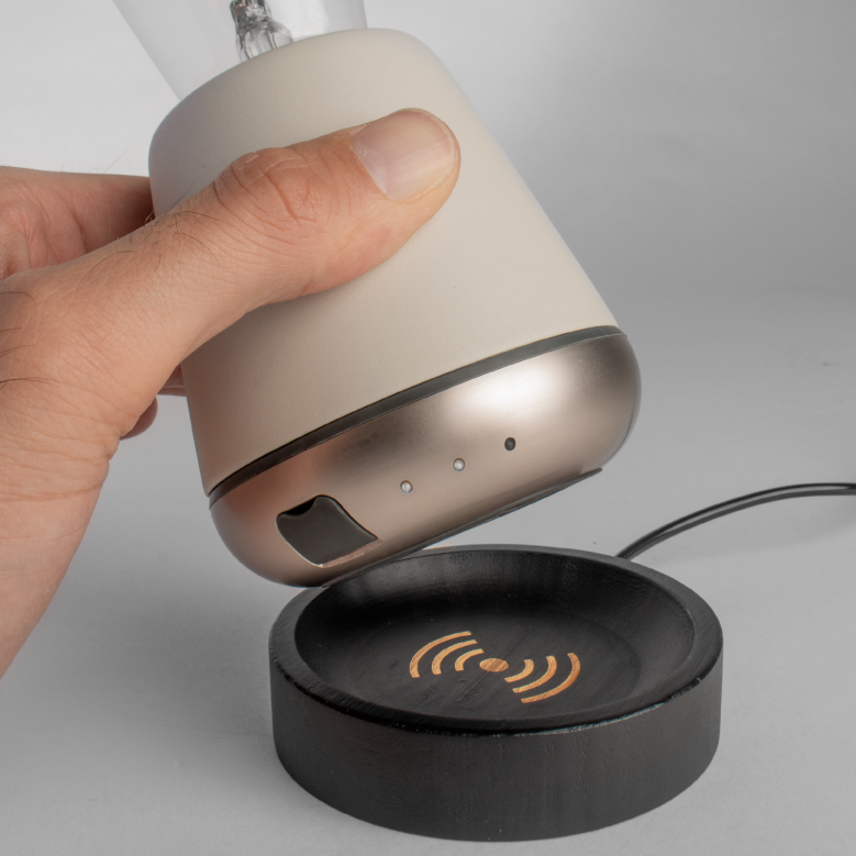 Humble ONE Cordless Table Lamp | White Marble Satin Brass