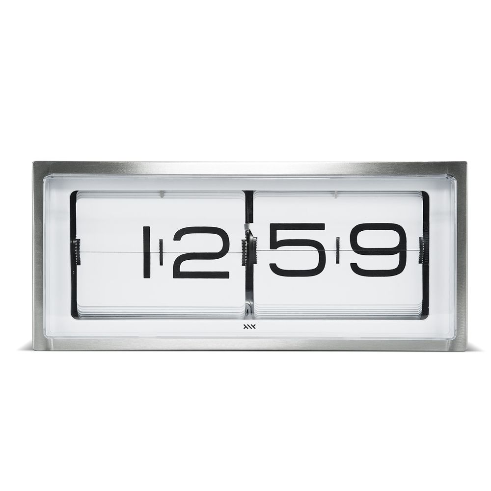 LEFF amsterdam brick clock, steel/white
