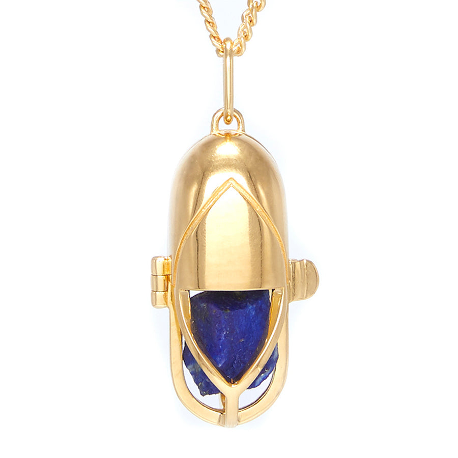 Capsule Crystal Pendant | 24ct Gold-Plated Sterling Silver