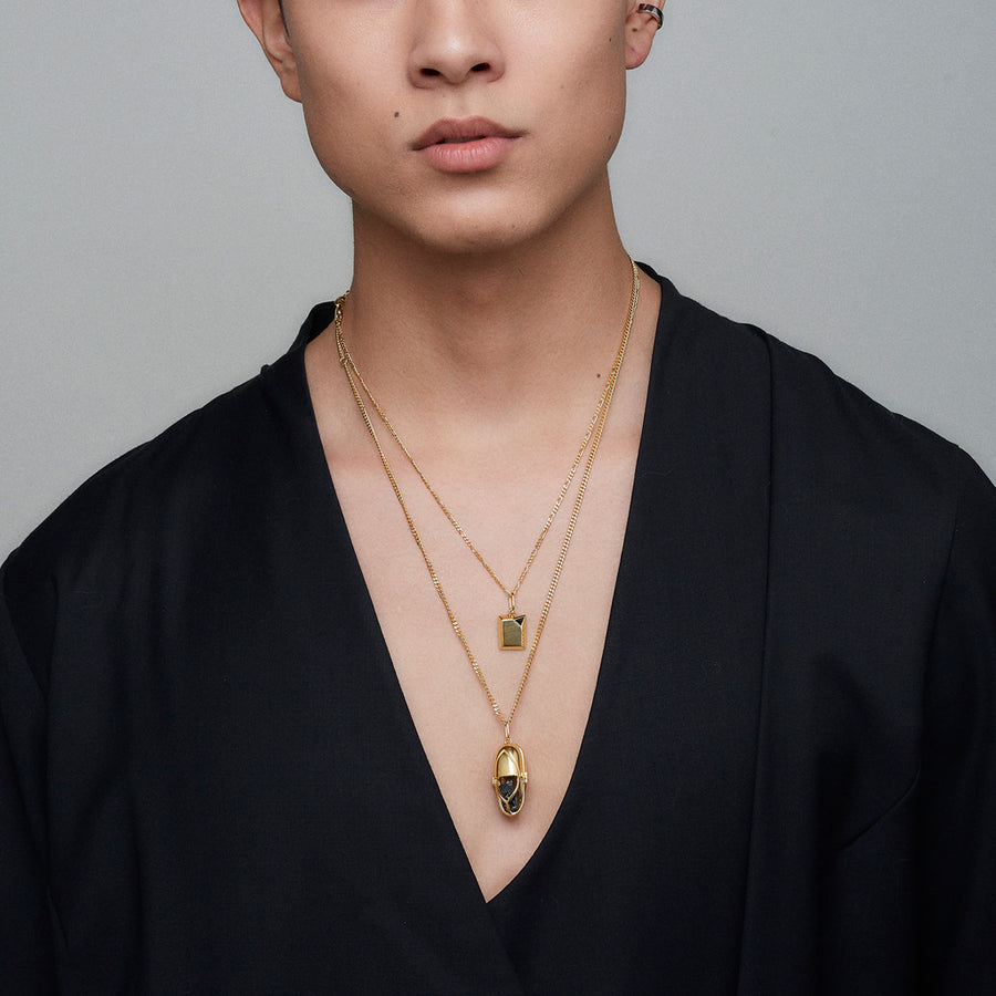 Capsule Crystal Pendant | 24ct Gold-Plated Sterling Silver