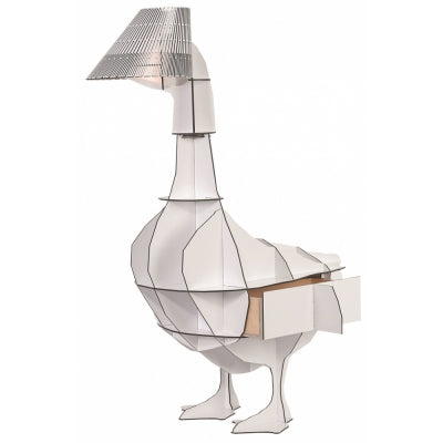 IBRIDE JUNON Illuminated Goose Bedside Table | White