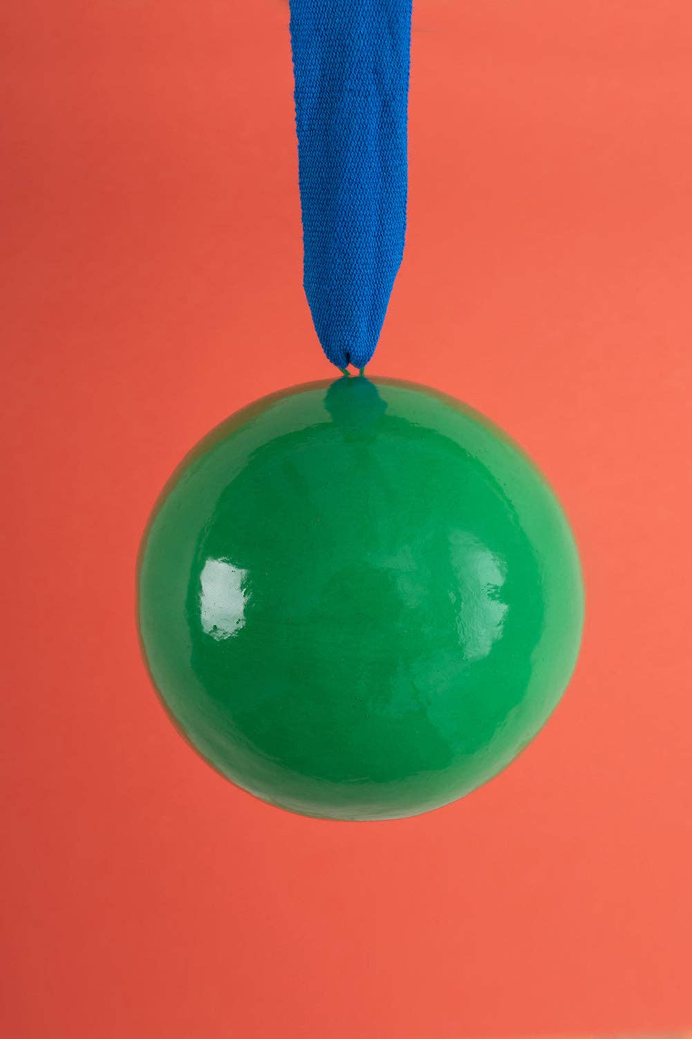 Green & Blue Colourblock Bauble