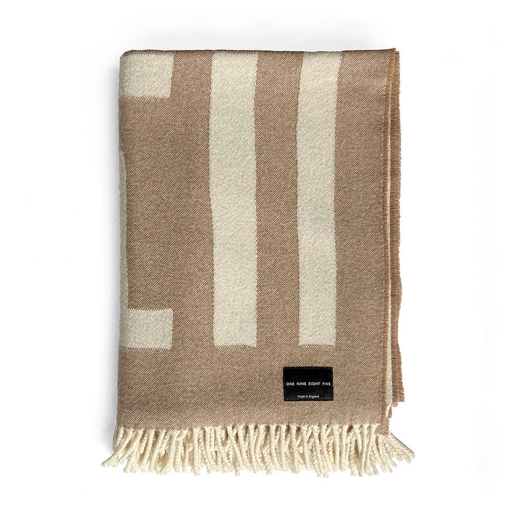 Rainer Beige Recycled Wool Throw