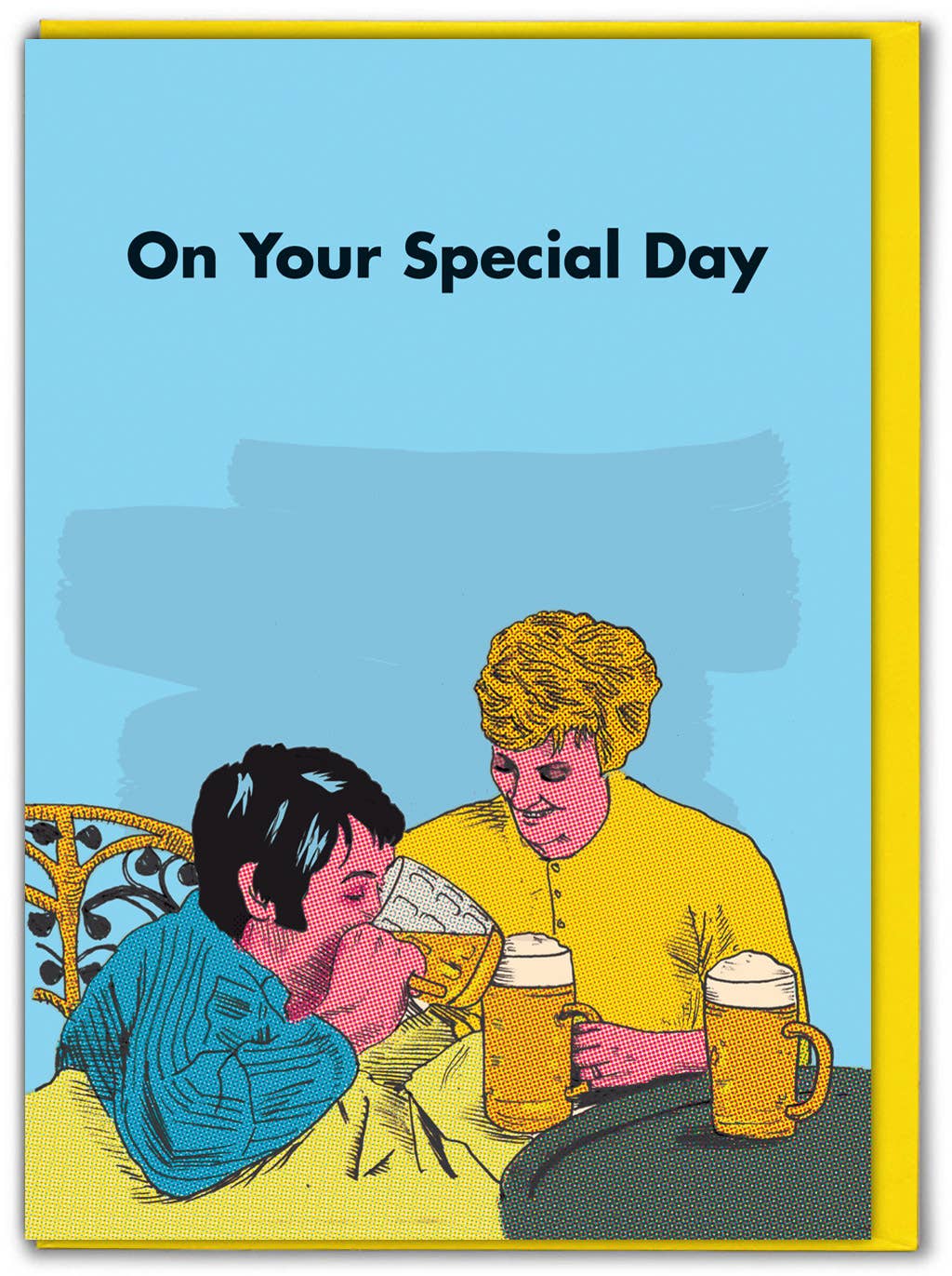 'Beer In Bed' Greeting Card By Modern Toss