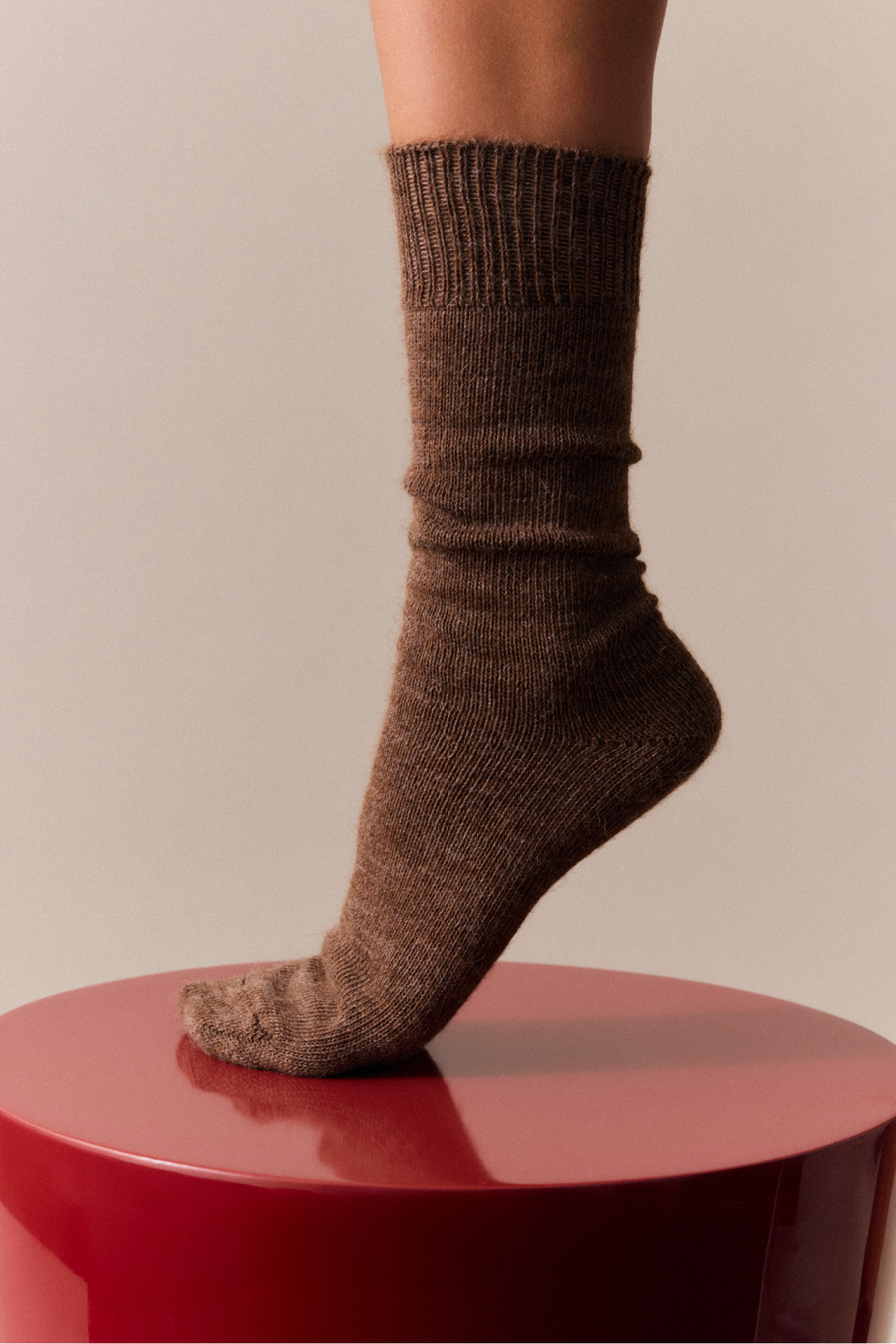 Alpaca Socks | Treacle Brown