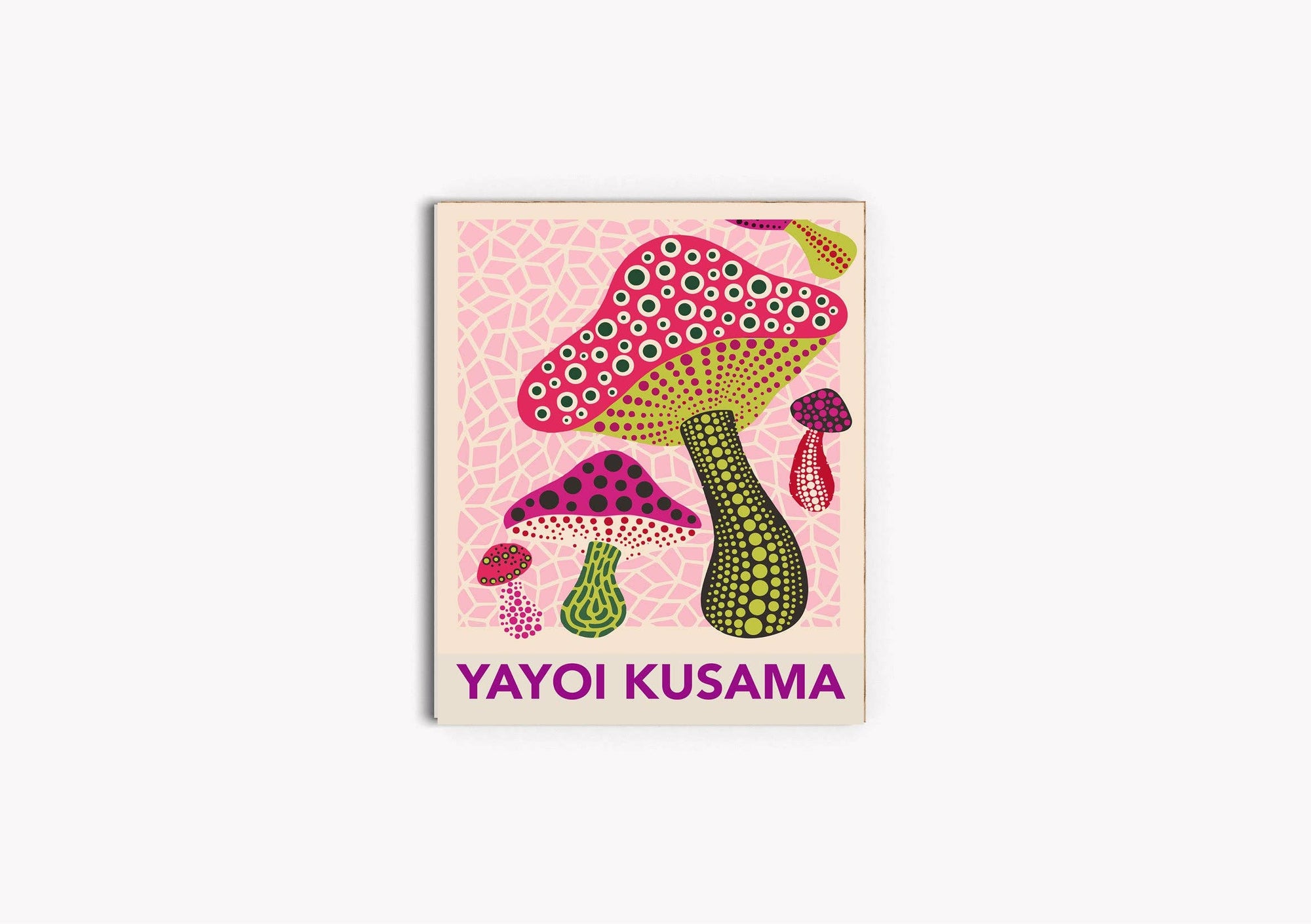 Yayoi Kusama Pink Mushroom A3 Art Print