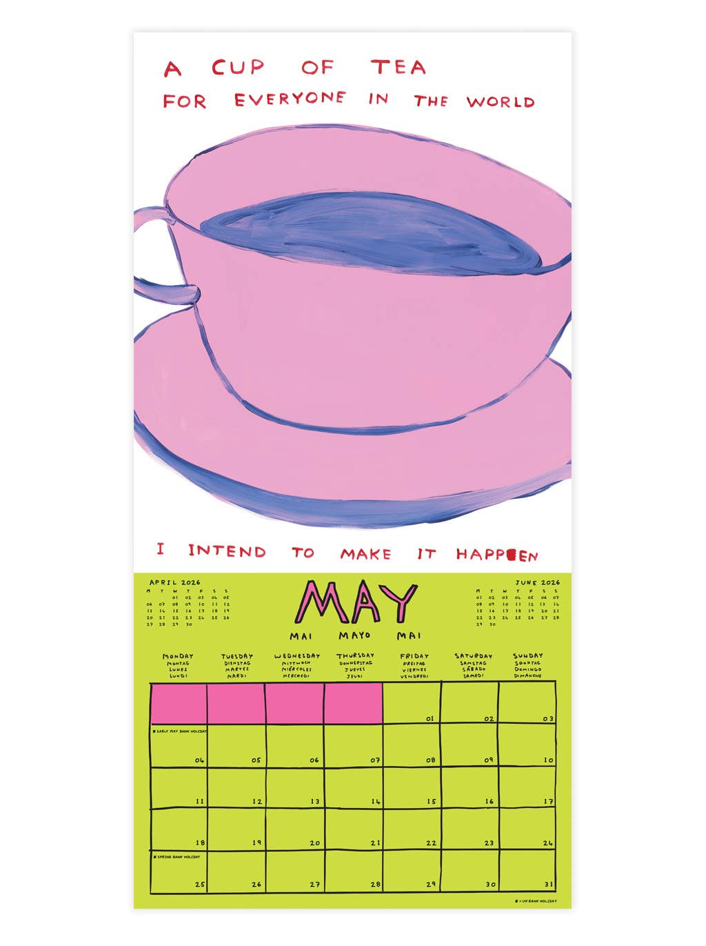 David Shrigley Official and Exclusive 2026 Wall Calendar