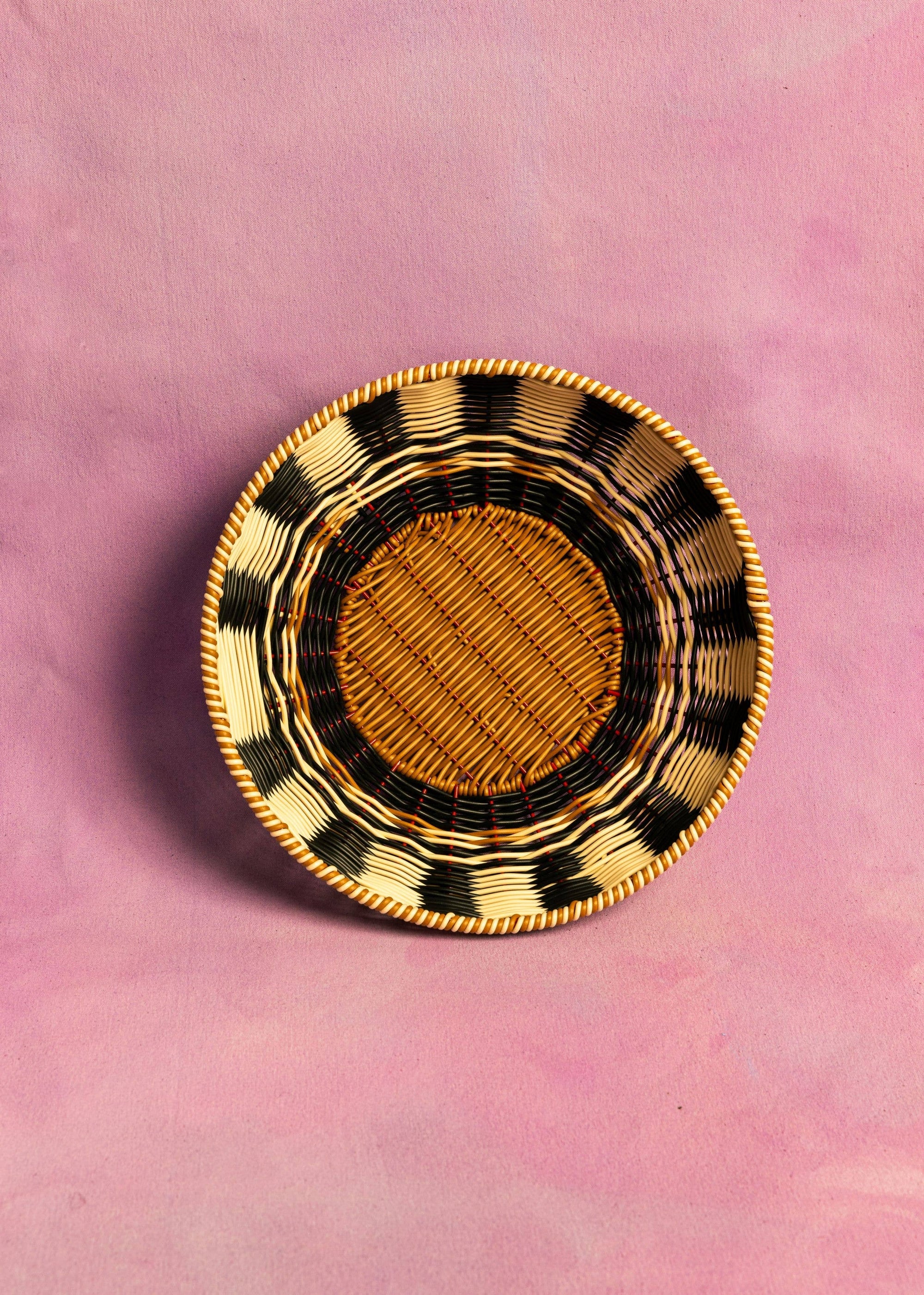 Woven Bowl | Black & Cream