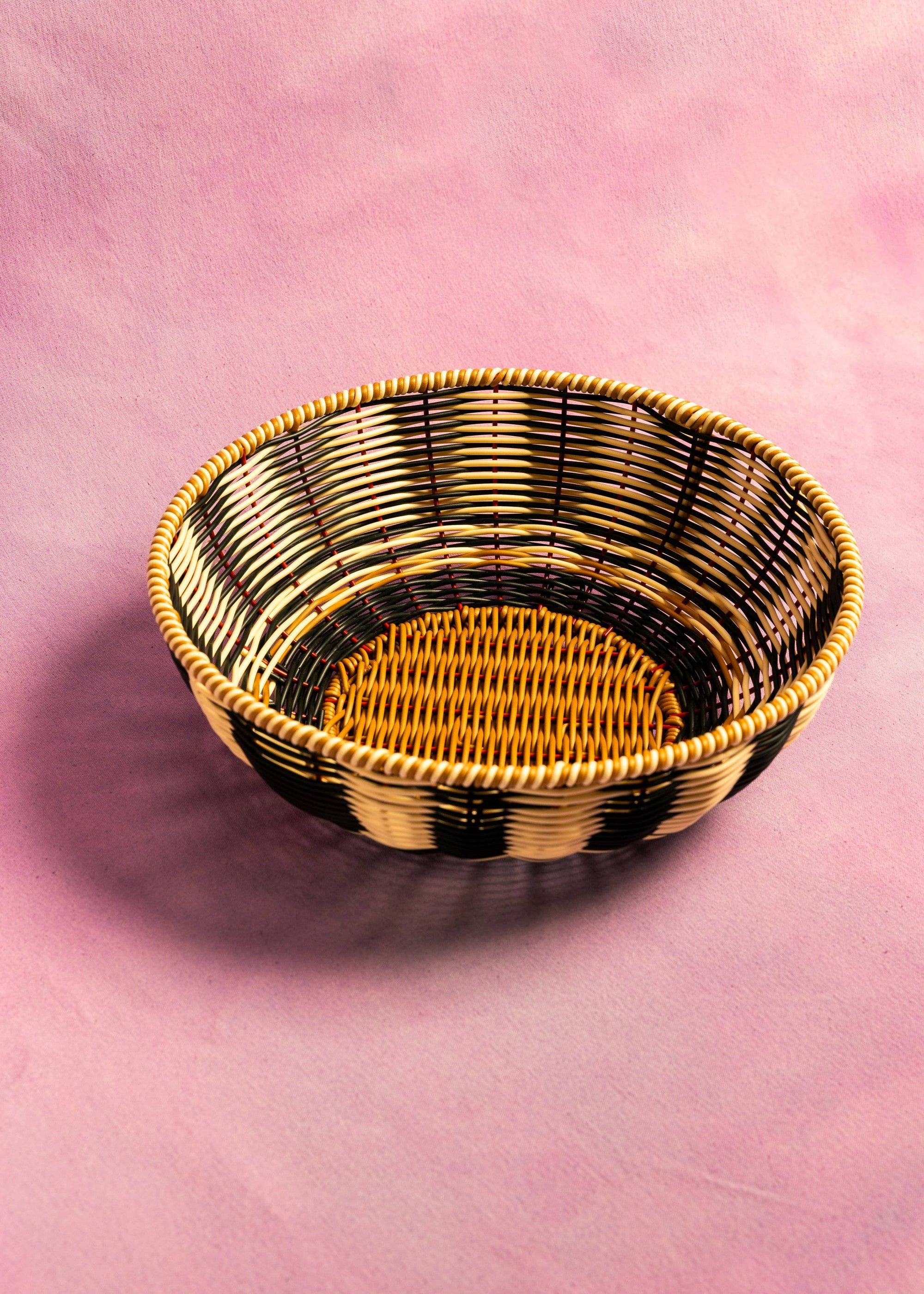 Woven Bowl | Black & Cream