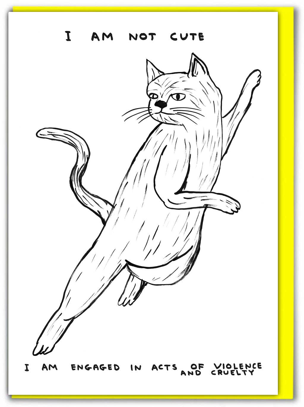 DAVID SHRIGLEY | 'I Am Not Cute' Greeting Card