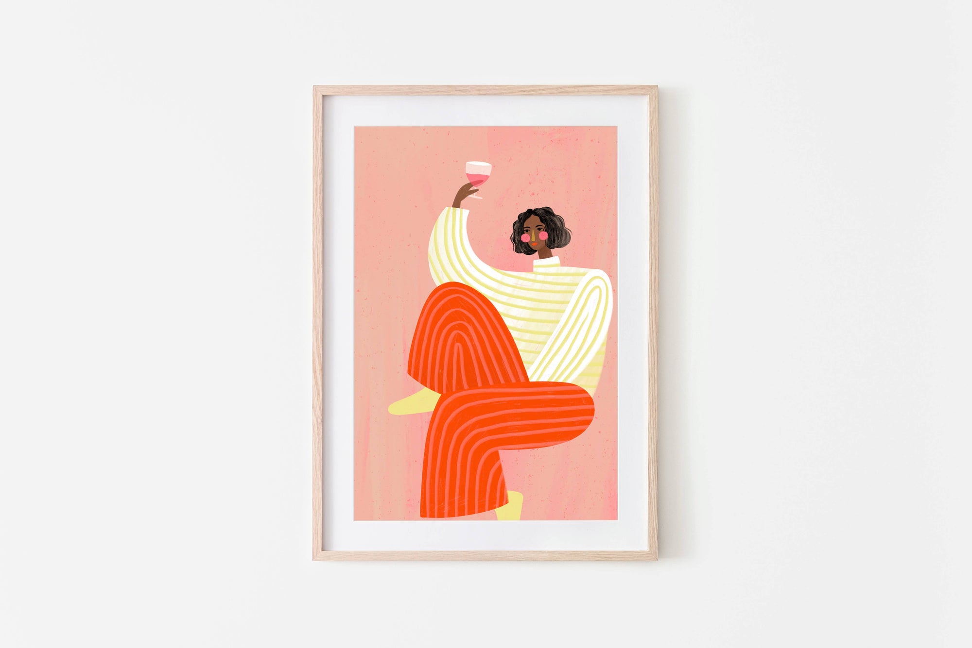 The Woman With The Glass Of Wine | A3 Print