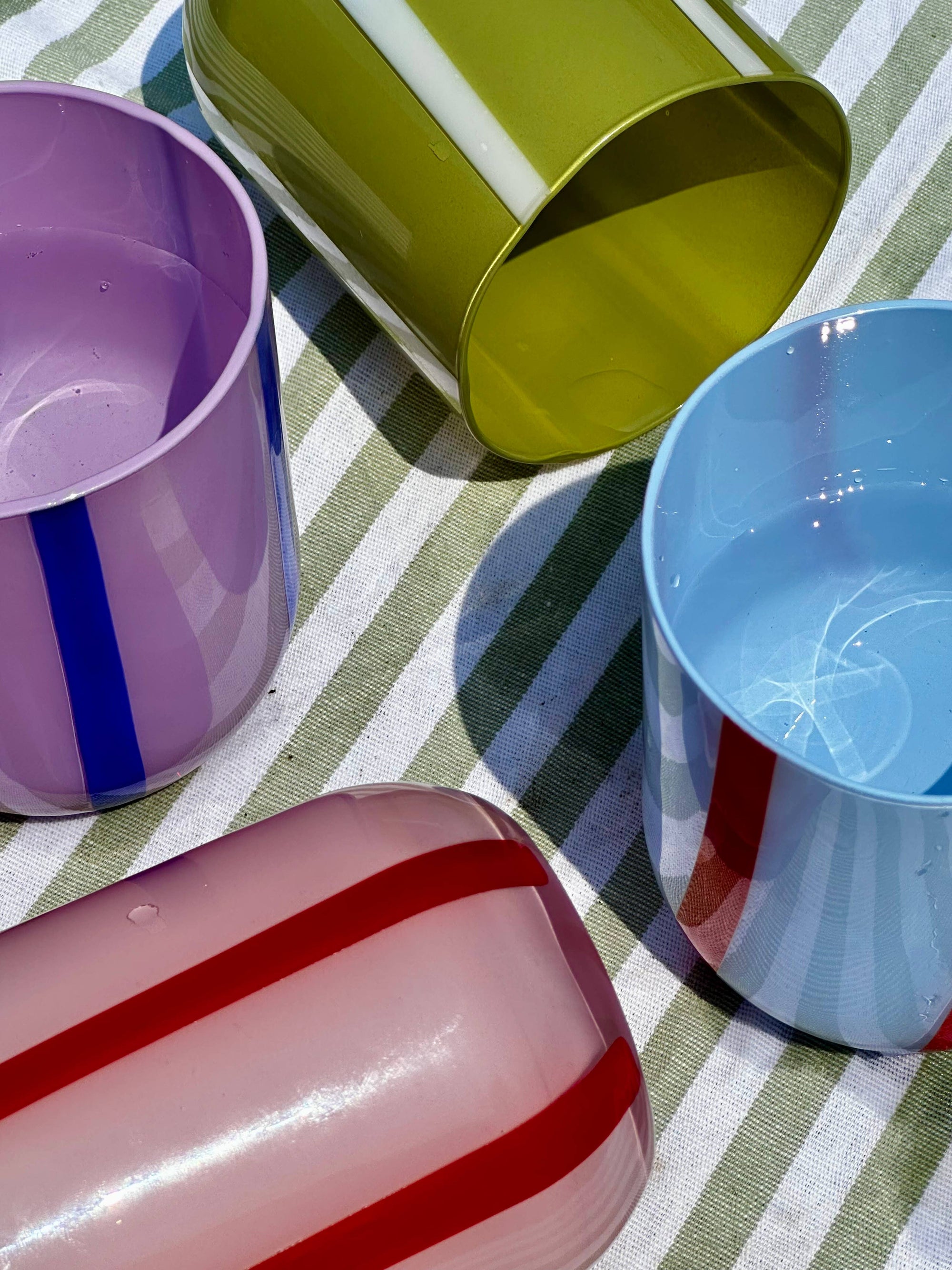 Atina Glassware | Blue & Red
