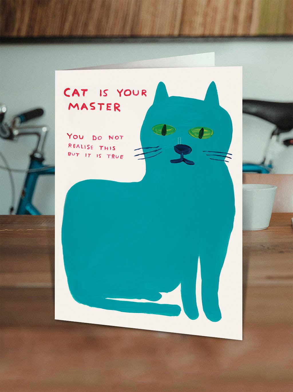 DAVID SHRIGLEY | 'Cat Master' Greeting Card