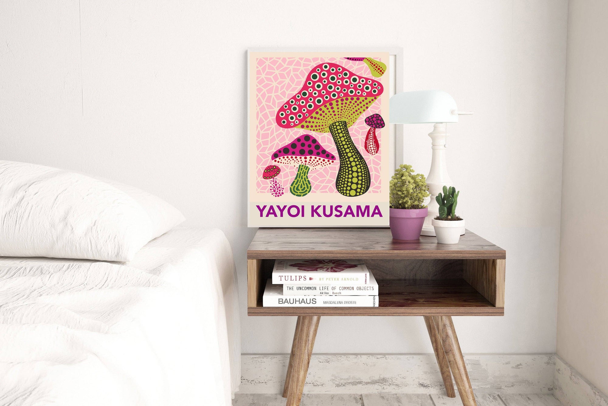 Yayoi Kusama Pink Mushroom A3 Art Print