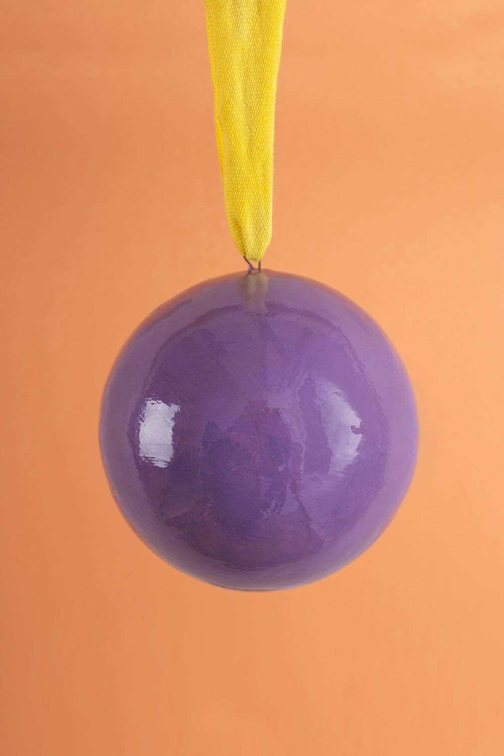 Purple & Yellow Colourblock Bauble