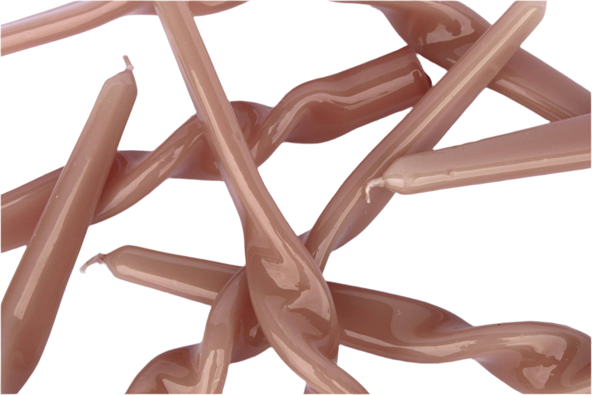 MÆGEN Individual Single Twist Taper Candles | Plaster Pink