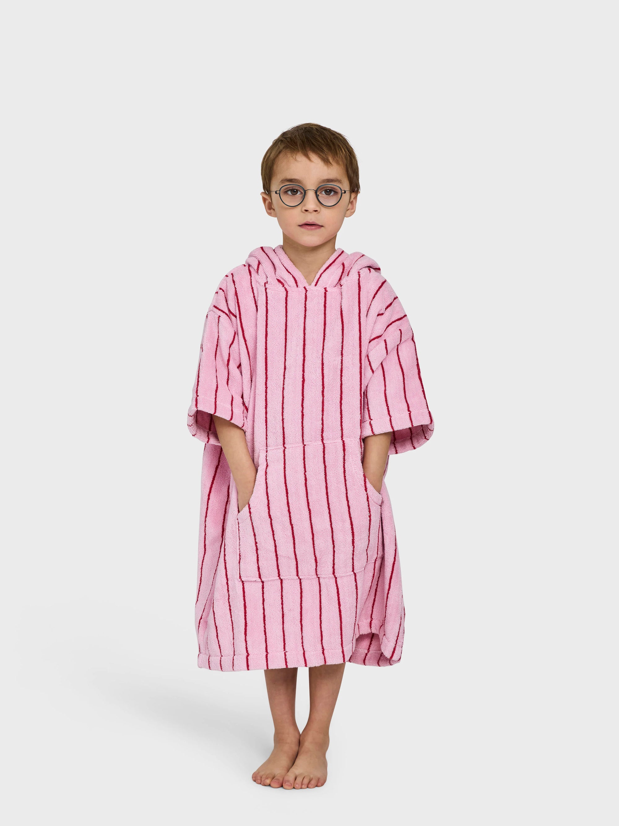 Naram Kids Poncho | Baby Pink & Ski Patrol