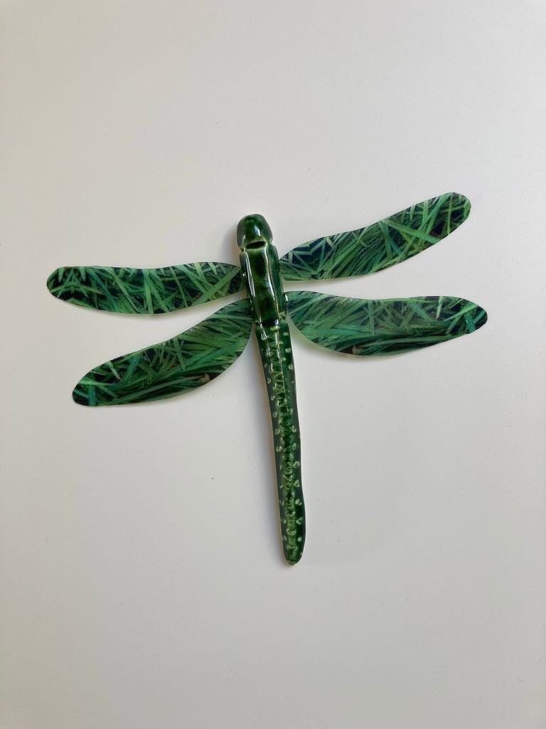 Ceramic Dragonfly | Grass