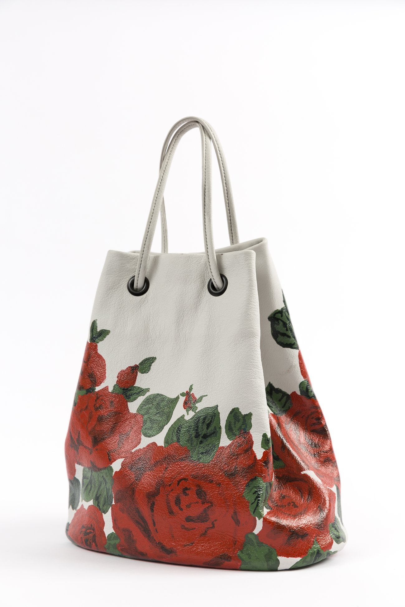 GINA McQUEN Hand-Painted Leather Bag | Ruby