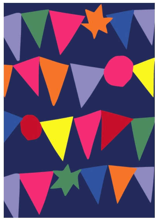 'Birthday Bunting' A7 Greeting Card