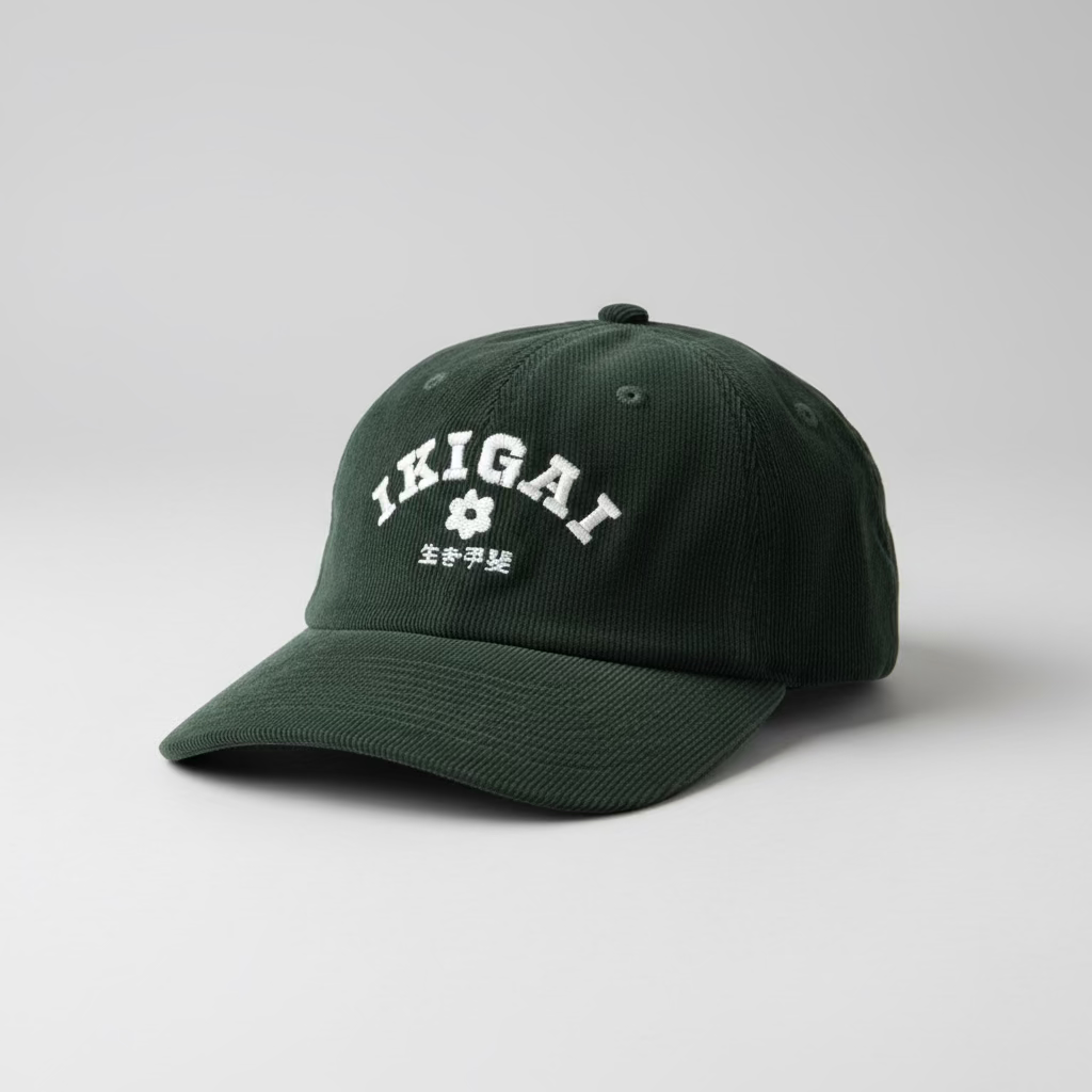 Ikigai Cord Cap | Racing Green