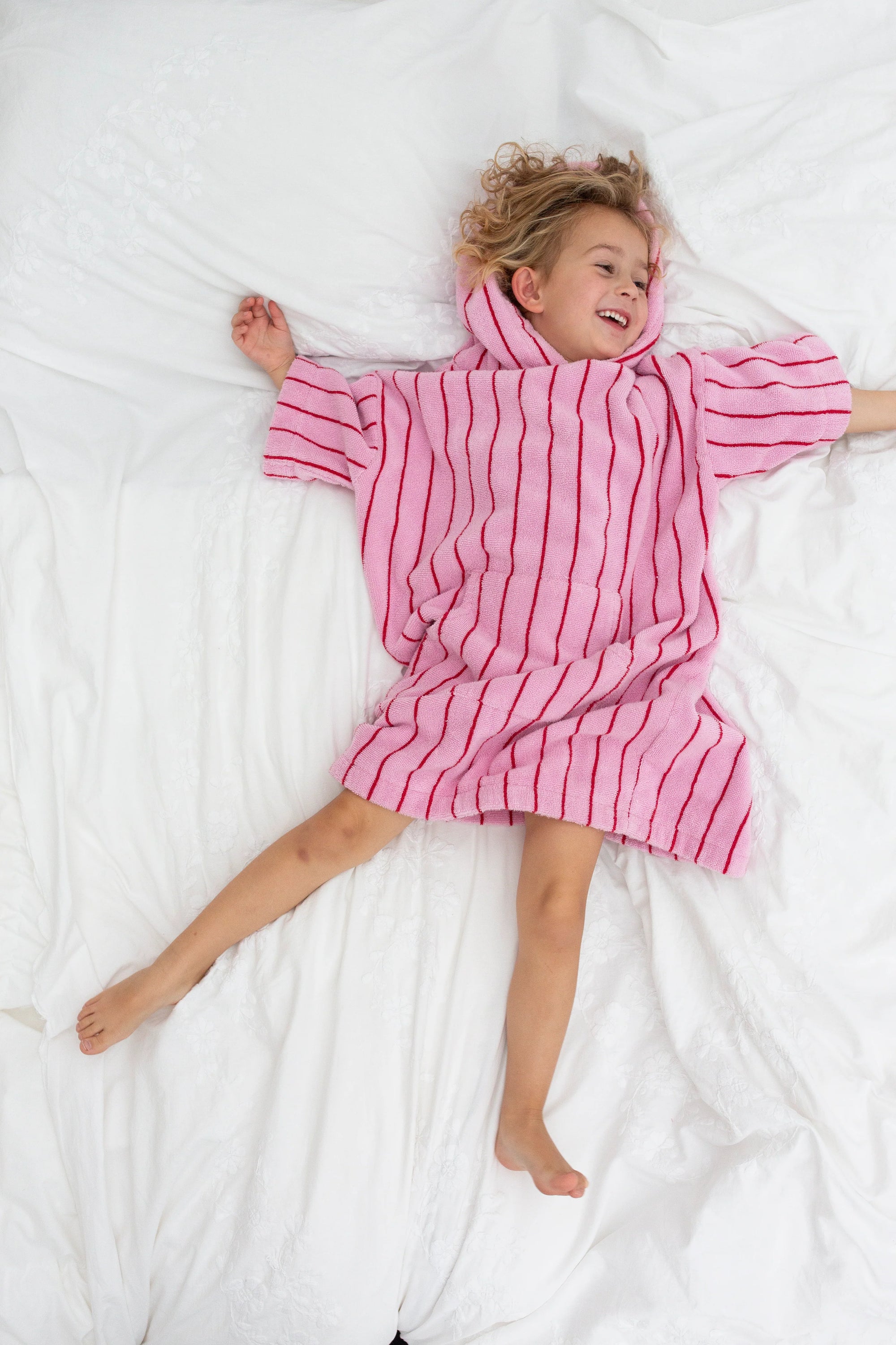 Naram Kids Poncho | Baby Pink & Ski Patrol