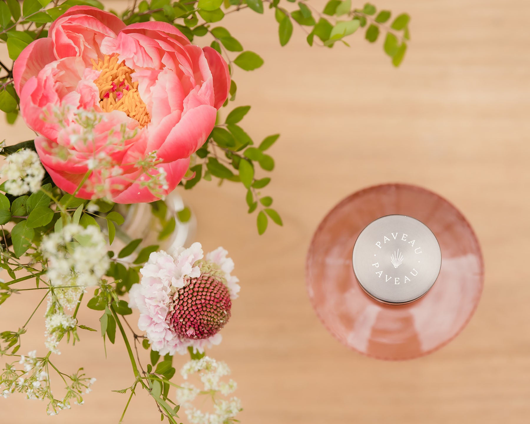 PAVEAU Water Bottle | Pink Rose