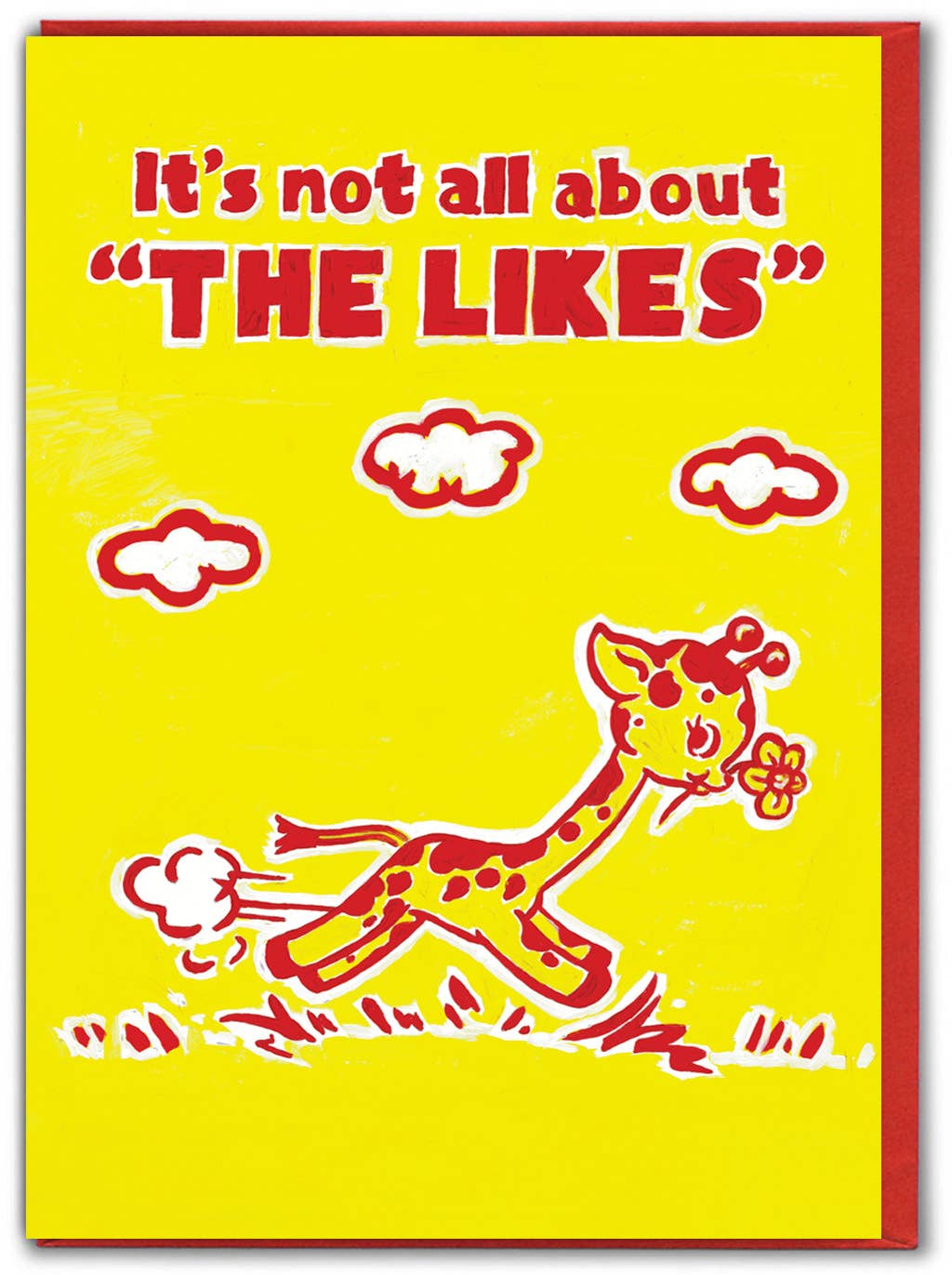 'Not About The Likes' by Magda Archer Greeting Card