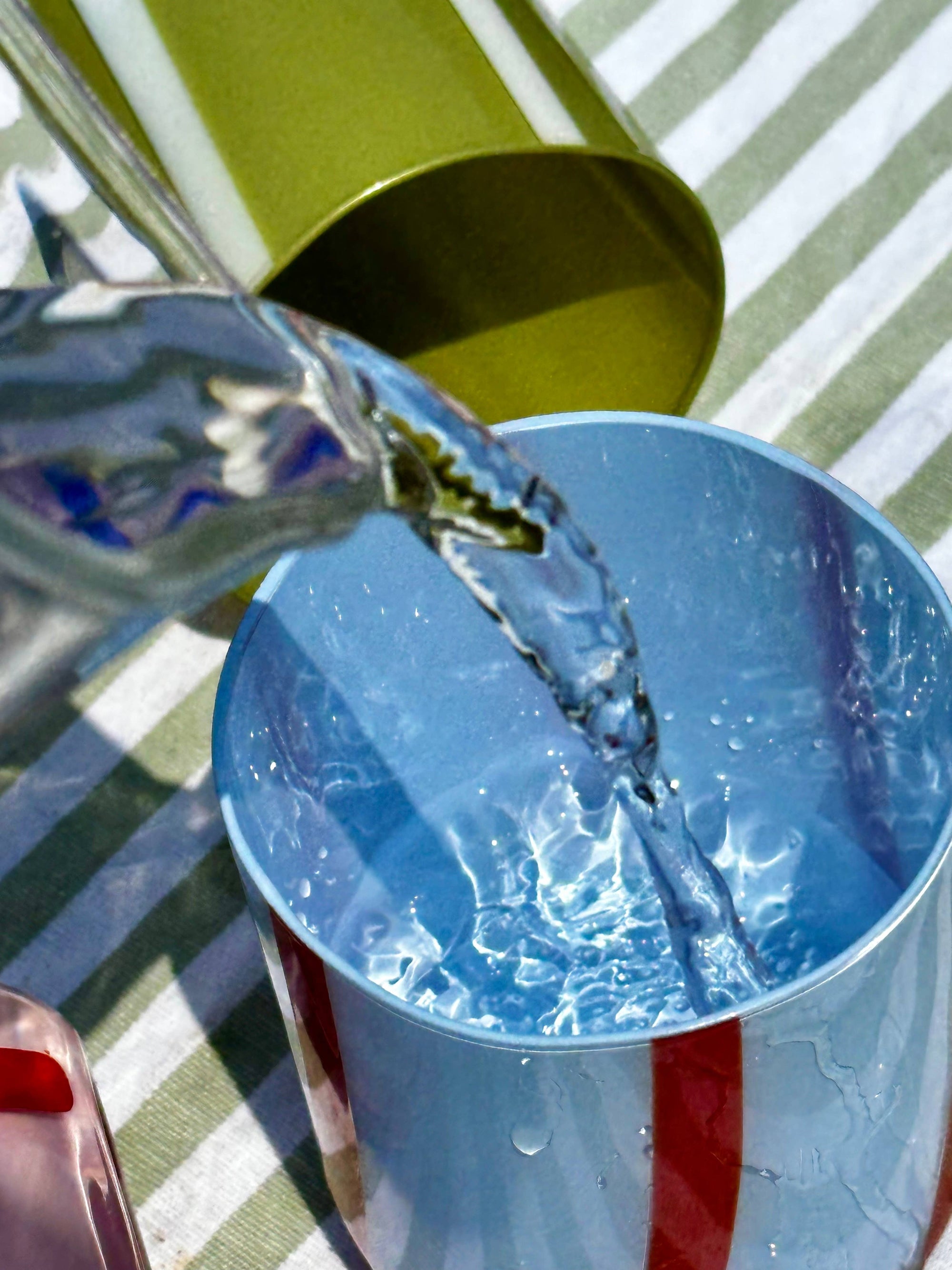 Atina Glassware | Blue & Red