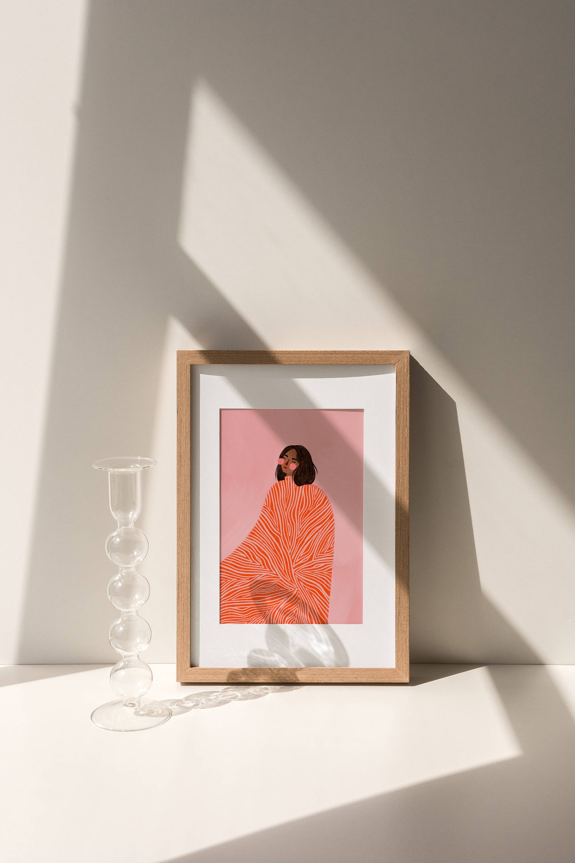 The Woman With The Swirls' A3 Art Print