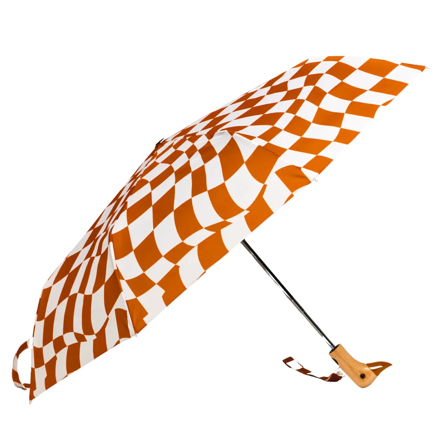 Peanut Butter Checkers | Compact Eco-Friendly Umbrella