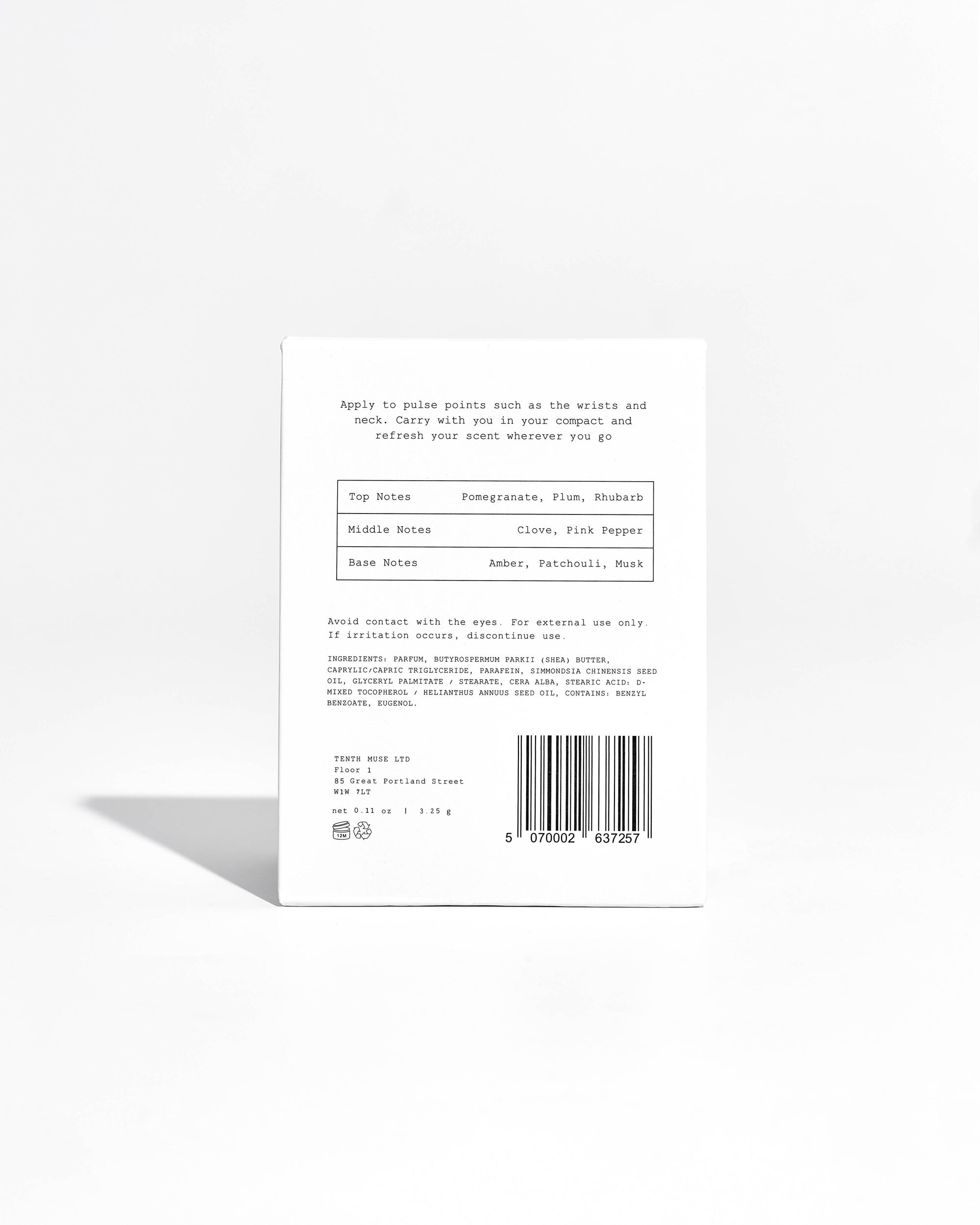 TENTH MUSE| Italian Summer Solid Perfume Balm