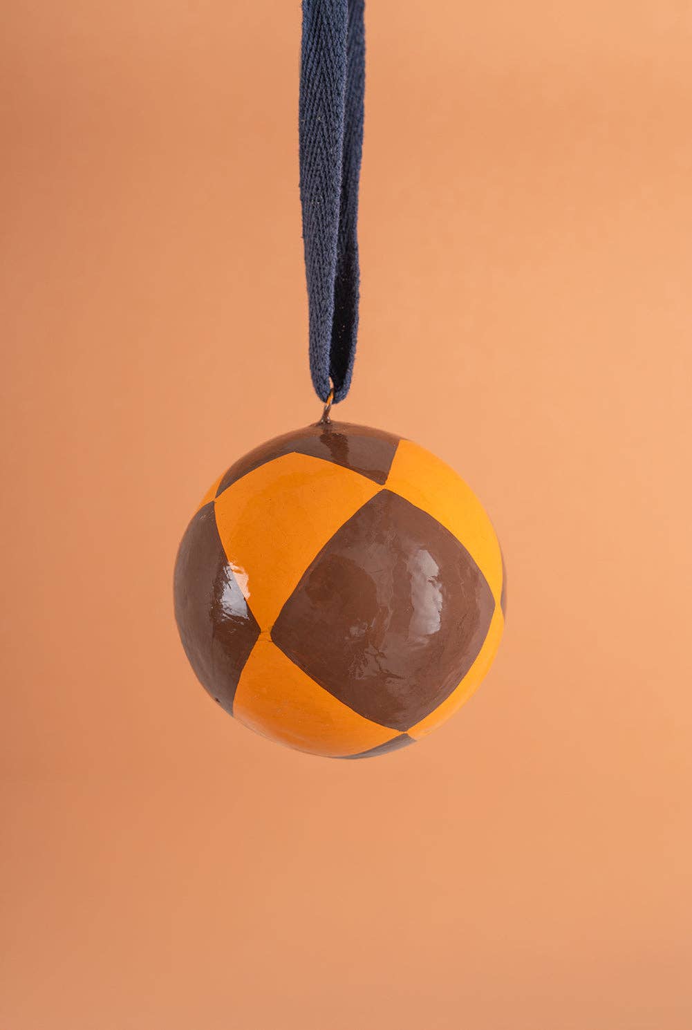 Russet & Caramel Harlequin Bauble