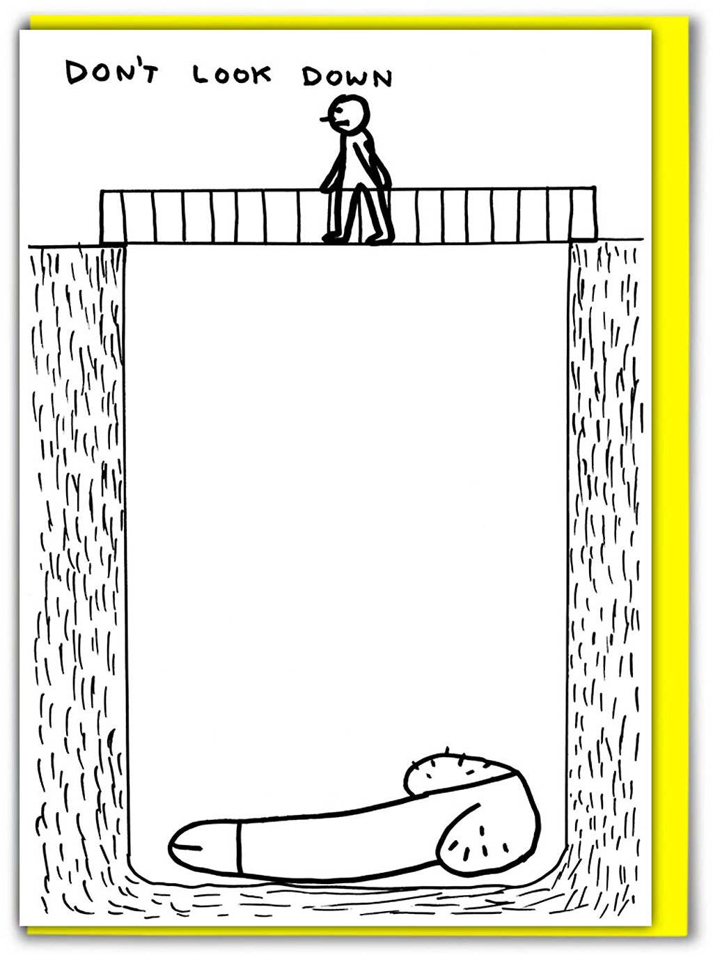 David Shrigley | 'Don't Look Down' Greeting Card