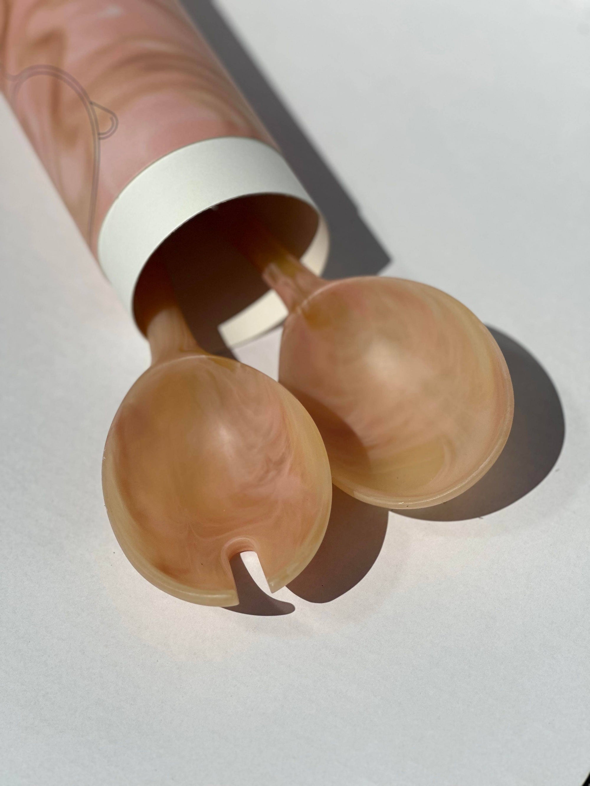 Salad Servers | Coral