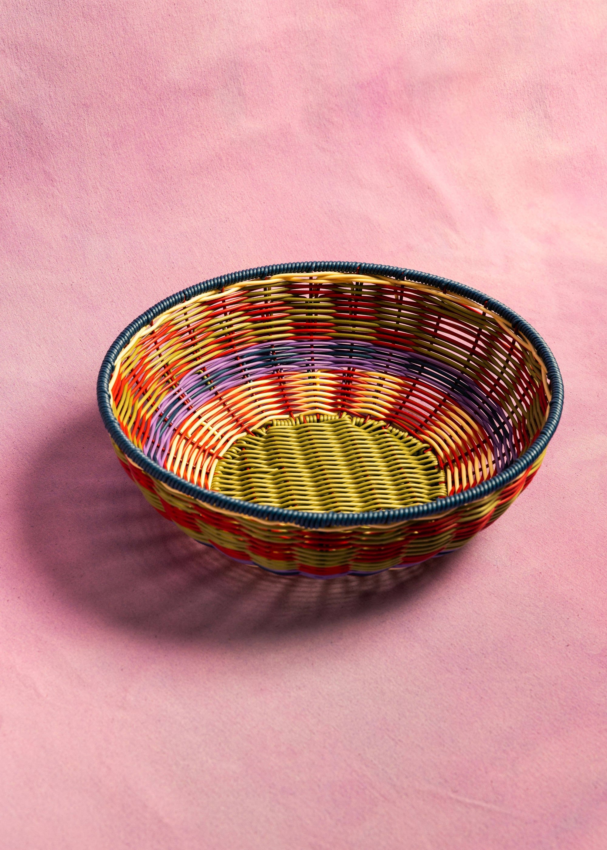 Woven Bowl | Red & Olive