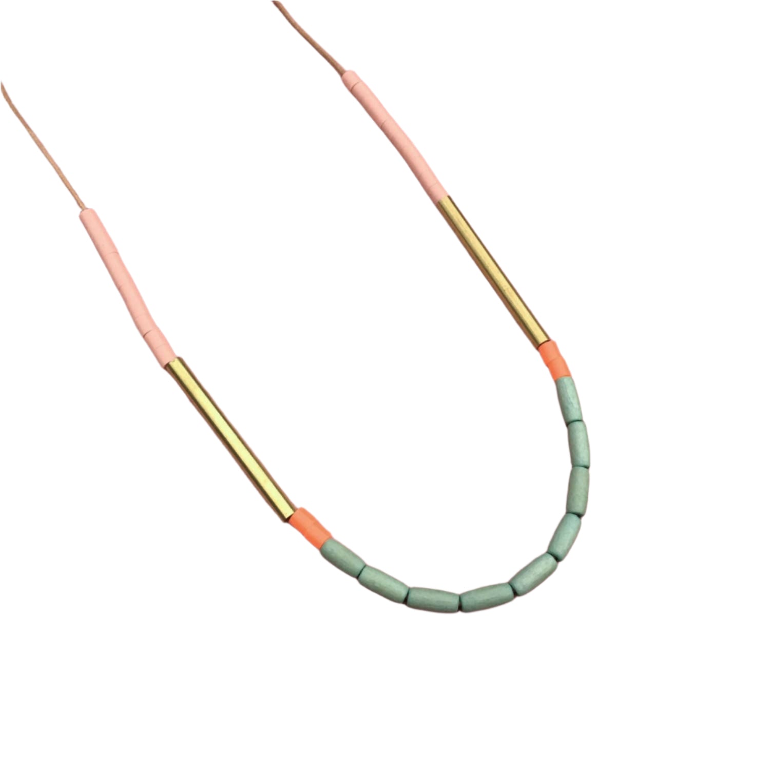 Dini Necklace | Mint and Salmon