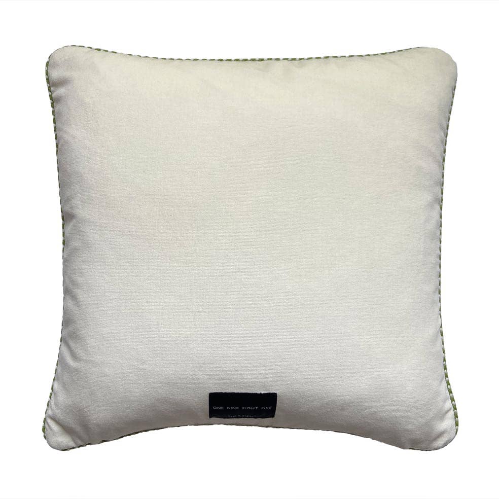 Cora White Linen Piped Cushion