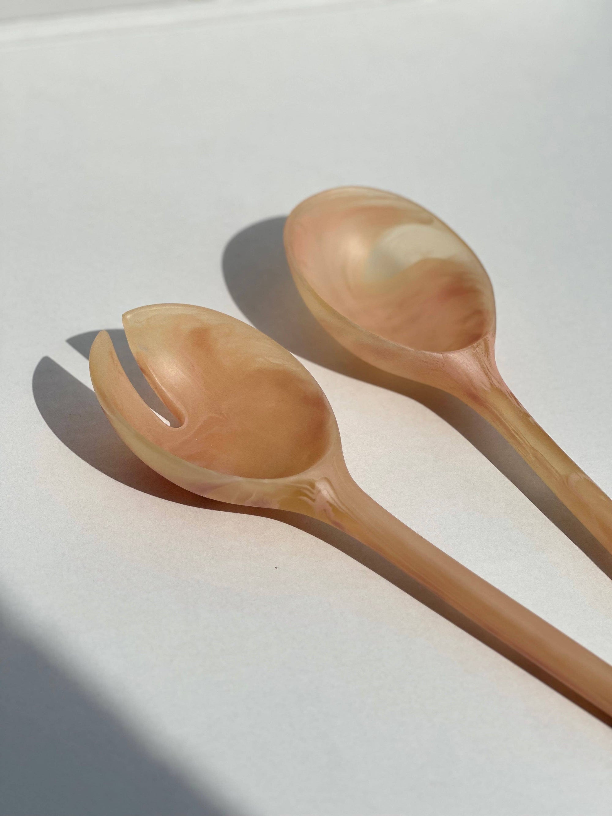 Salad Servers | Coral