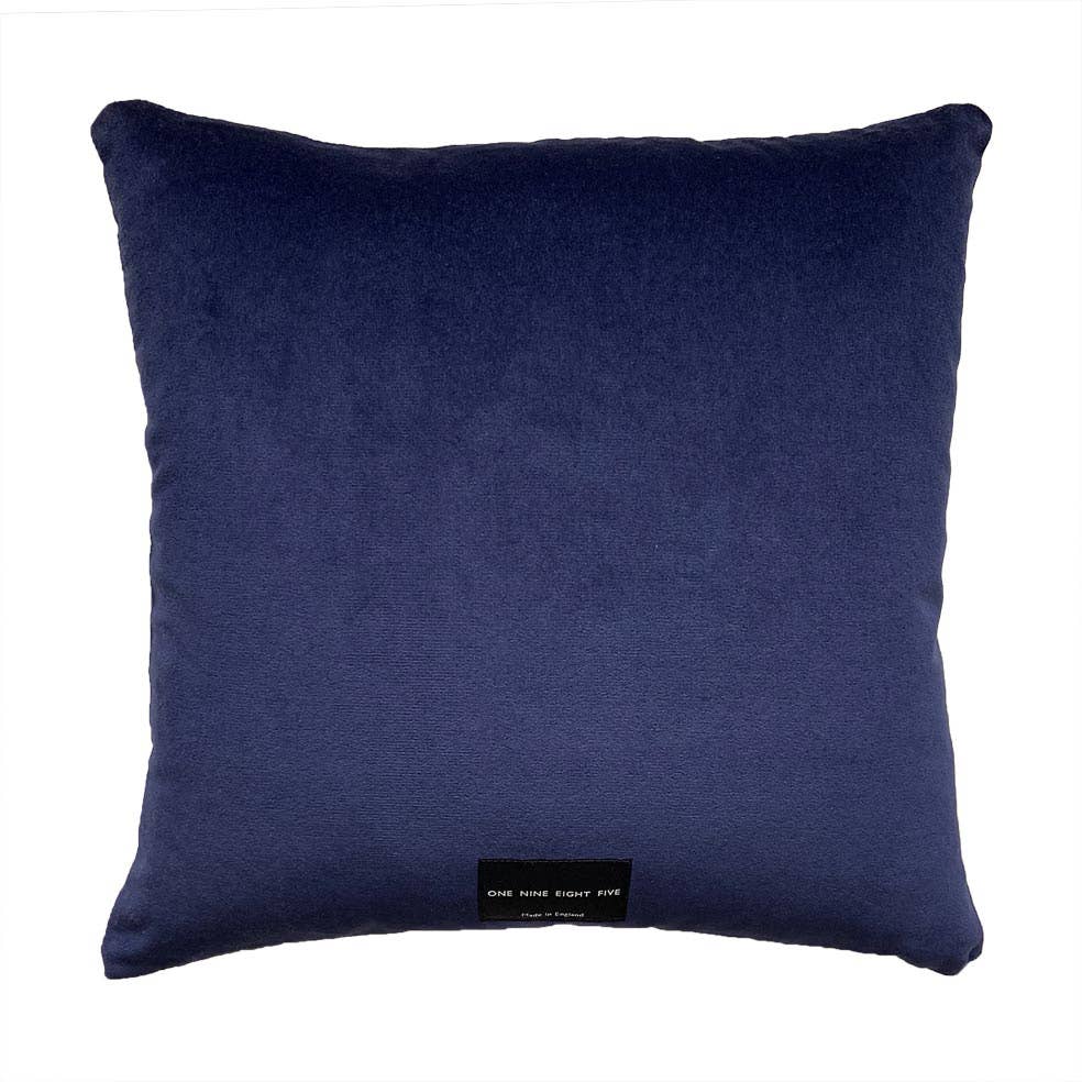 Arlo Abstract Blue Linen Cushion