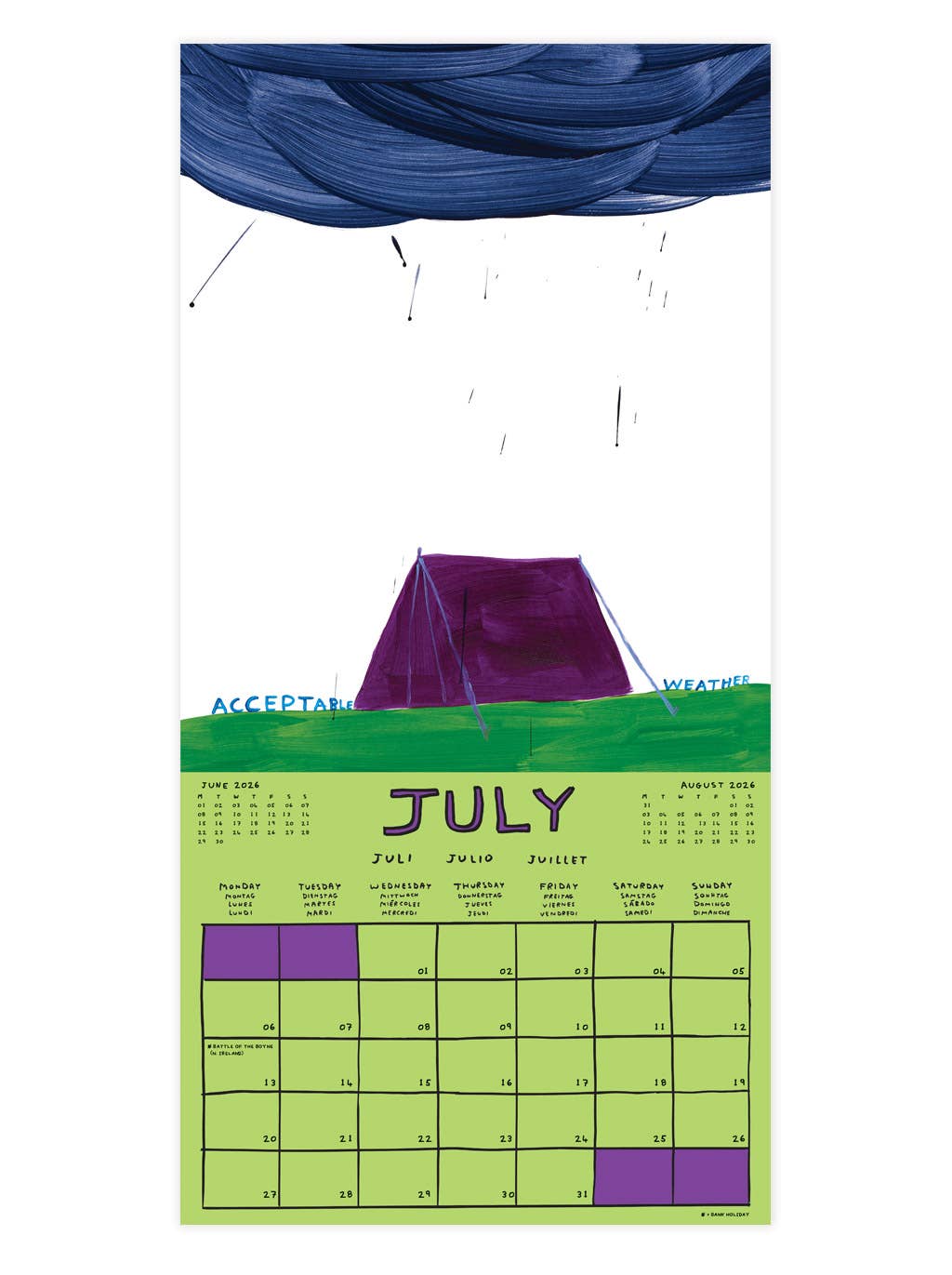 David Shrigley Official and Exclusive 2026 Wall Calendar