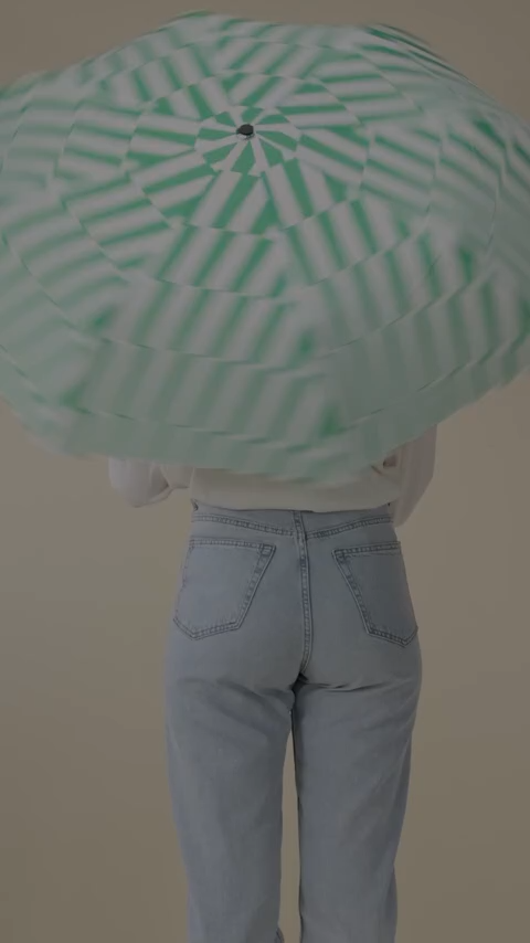 Kelly Bars Candy Green | Compact Eco-Friendly Umbrella