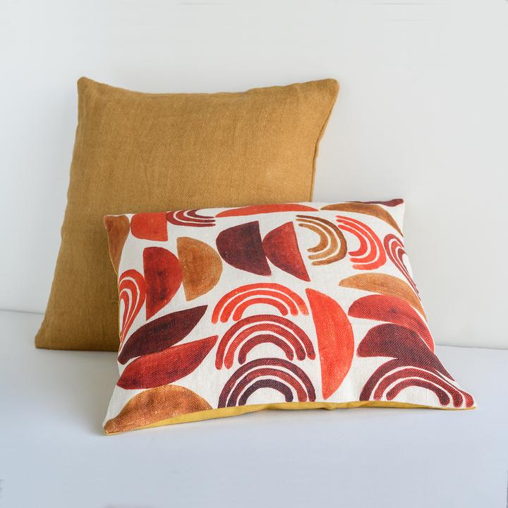 URBAN NATURE CULTURE | Washed Jute Cushion Ochre